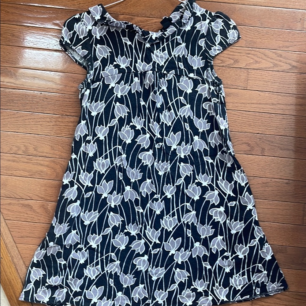 H&M Blue and White Smocked A-Line Sundress